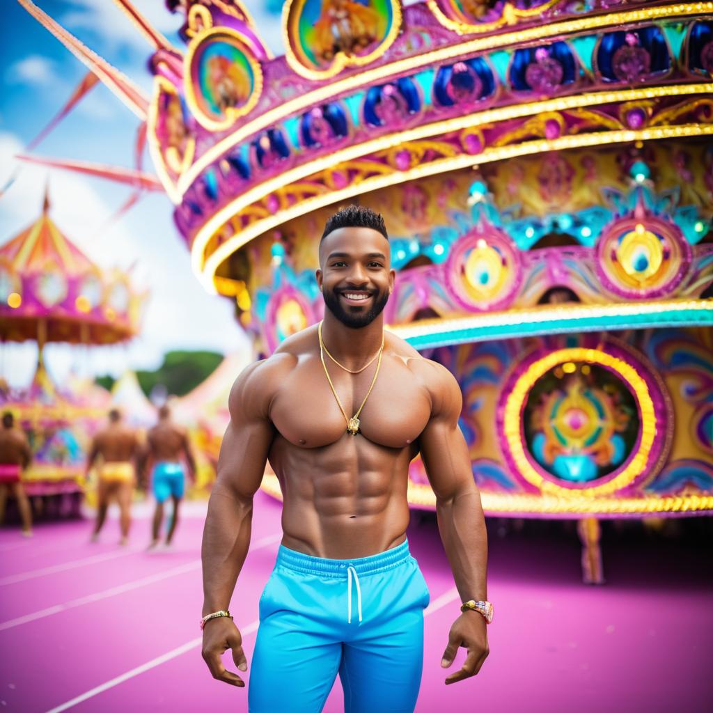 Vibrant Carnival Man Portrait Photography