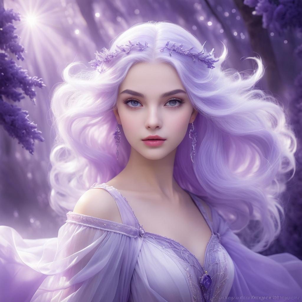 Enchanting Spirit with Lavender Hair