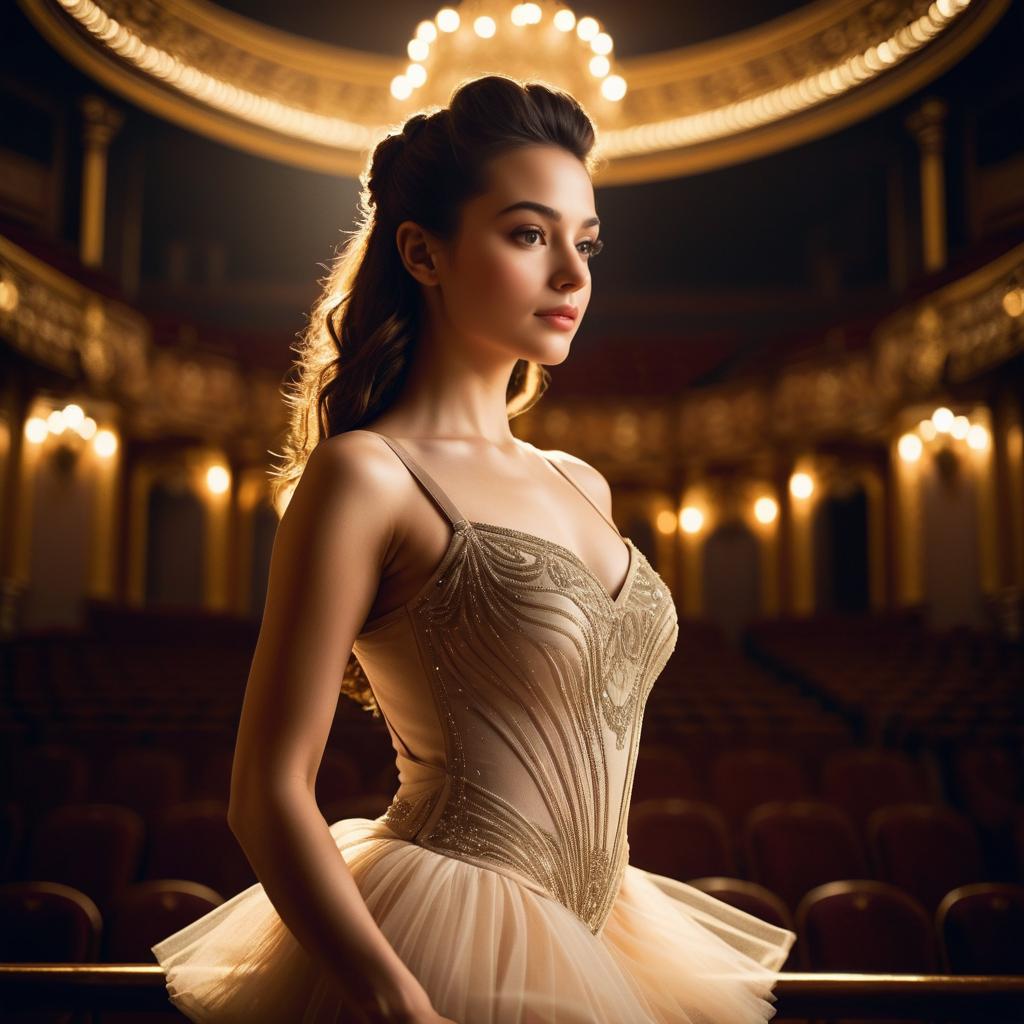 Captivating Ballet Dancer in Ethereal Theater