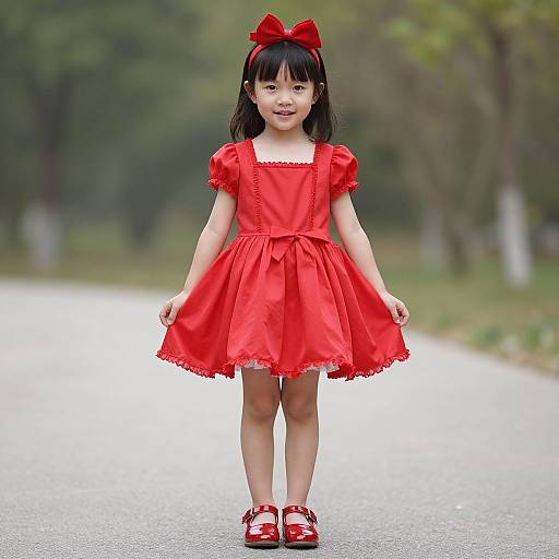 Little Miss Giggles Red Dress Costume