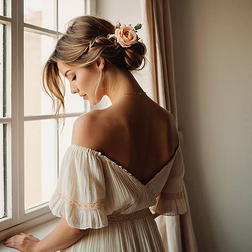 Elegant Bohemian Portrait in Soft Tones