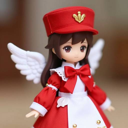 Red and White Angelic Doll