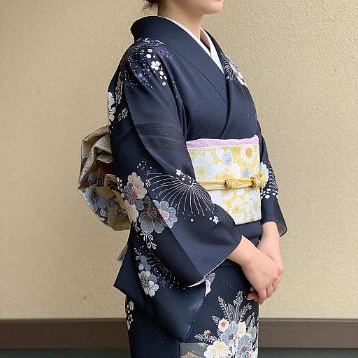 Woman in Kimono Close-up Portrait
