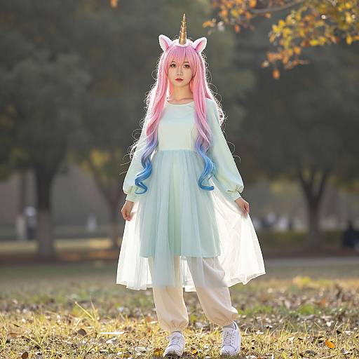 Fantasy Lady Rainicorn Costume in Nature