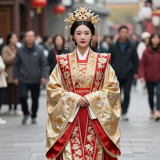 Woman in Traditional Chinese Dress