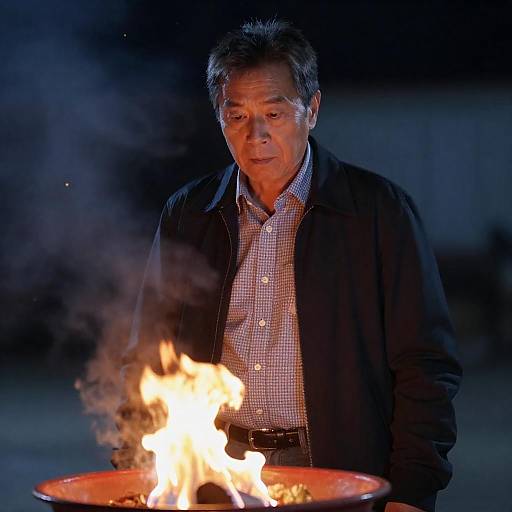 Intense Portrait of a Focused Man