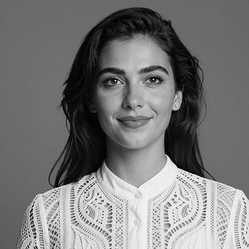 Elegant Black and White Portrait of Woman