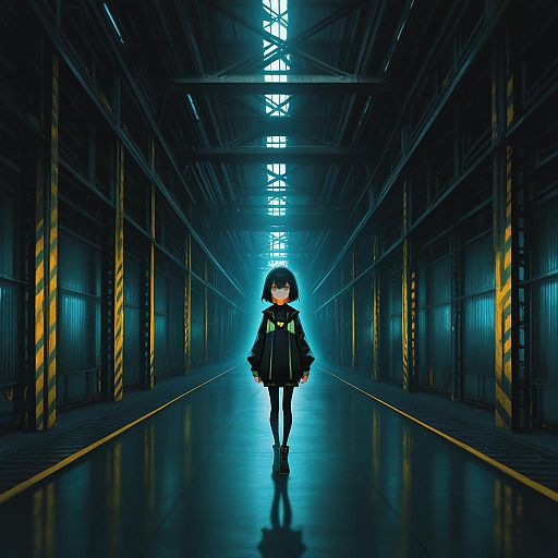 Cinematic High Fashion in Industrial Setting