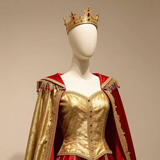 Regal Mannequin in Gold and Red