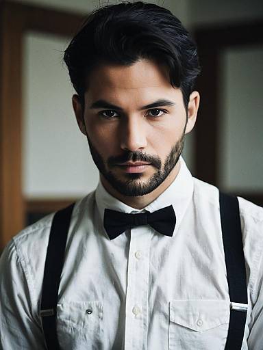 Realistic Male in Suspender Dress