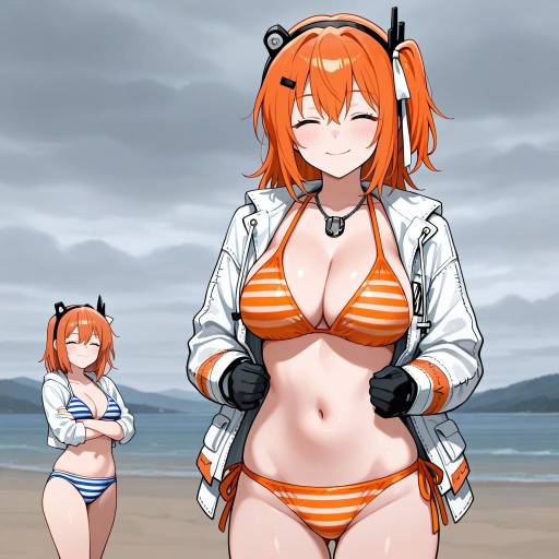 Cowgirl with Orange Bikini in Arizona