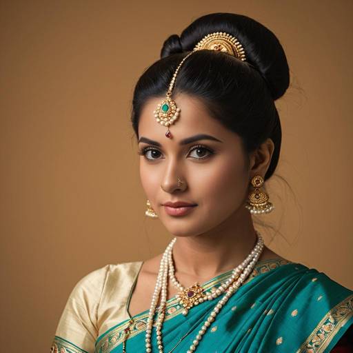 Elegant Indian Woman in Traditional Saree