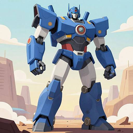 Giant Armored Sapphire Mech