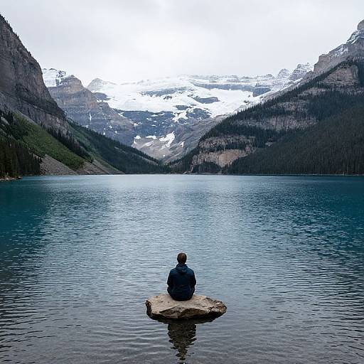 Solitary Scene at Lonesome Lake