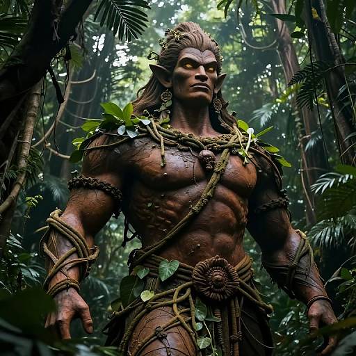 Majestic Jungle Spirit Towering Figure