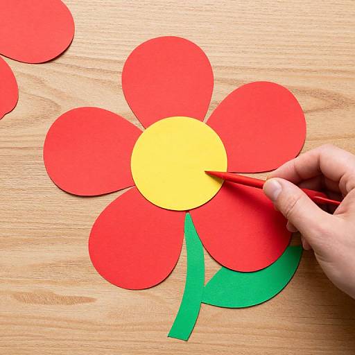 DIY Construction Paper Flower Craft
