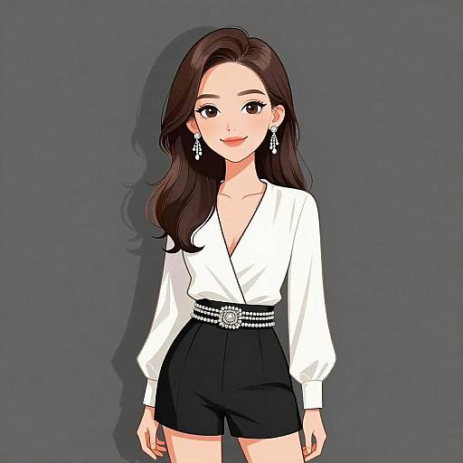 Elegant Woman in Evening Wear