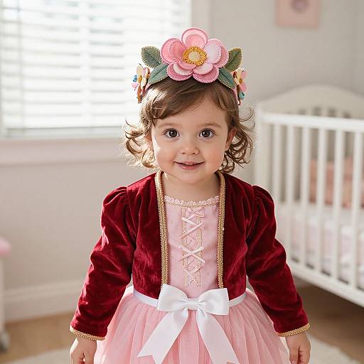 Cute Toddler in Fancy Nursery Rhyme Costume