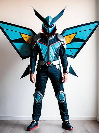 Man in Vikavolt Cosplay Costume