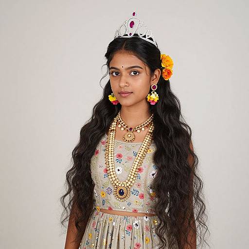 Girl in Homemade Krishna Dress