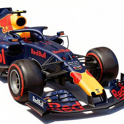 Red Bull F1 Car Close-Up Drawing