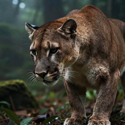 Cinematic Shot of a Mourning Cougar