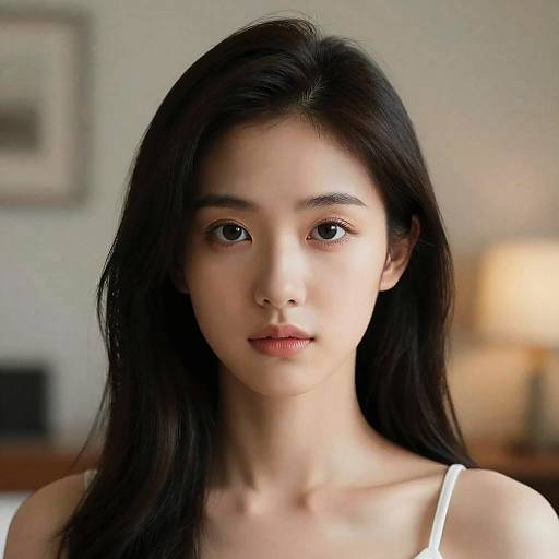 Portrait of Beautiful Young Asian Woman