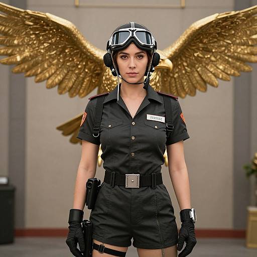 Top Gun Aviator Woman in Uniform