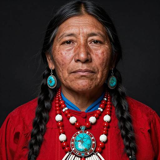 Realistic Portrait of Navajo Person
