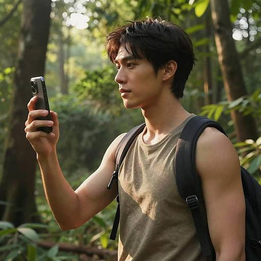 Stylized Human in Lush Forest