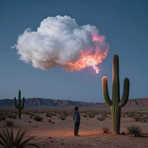 Surreal Desert Dialogue of Identity