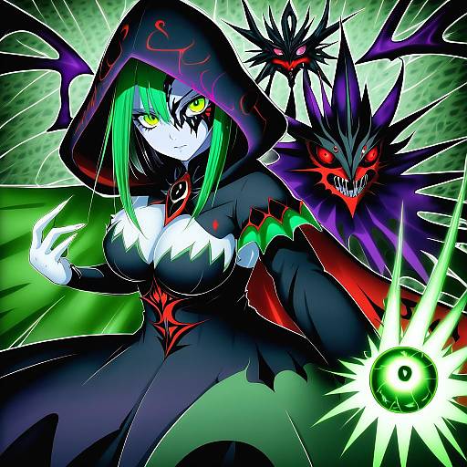 Illustration of Diabellstar the black witch, yu-gi-oh! in the style of Sakaki imasato
