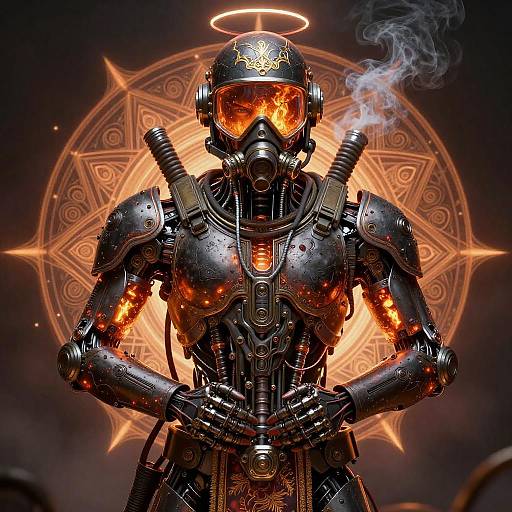 Cinematic Sci-Fi Operator with Mandala Elements