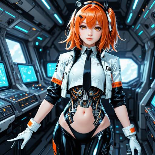 Android Cowgirl in Mecha Suit