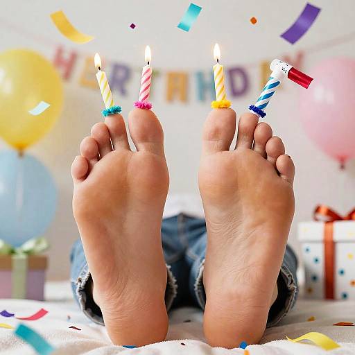 Joyful Birthday Feet Digital Art