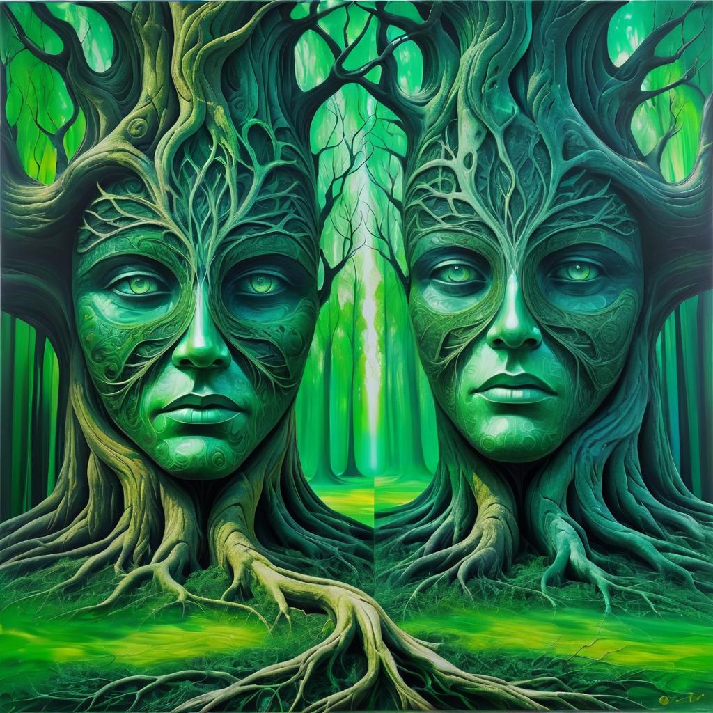 Duality of Life and Death: Ancient Tree