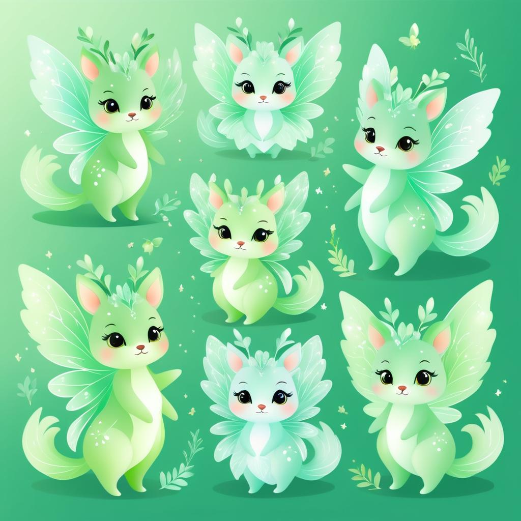 Whimsical Forest Animals and Fairies Concept