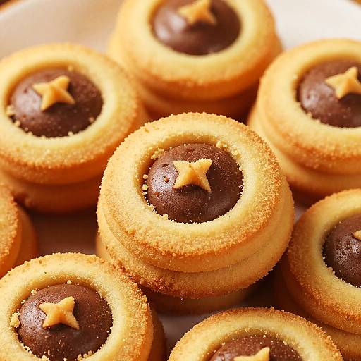 Close-Up Golden Spiral Cookies