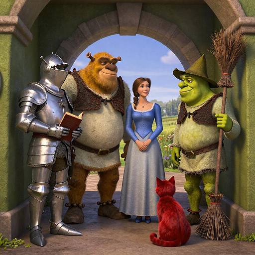 Whimsical Scene from Shrek's Adventure