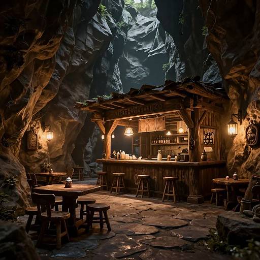 Ultra-Realistic Dwarven Canyon Tavern