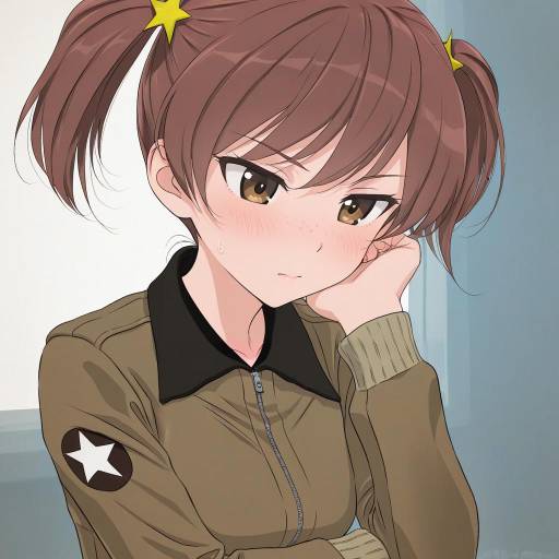 Illustration of Alisa (girls und panzer), girls und panzer in the style of Akagi (fmttps)