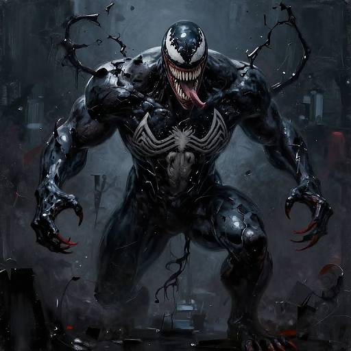 Menacing Venom Abstract Painting