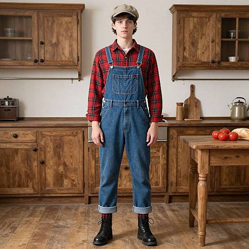 Rustic Full-Body Portrait of Young Male