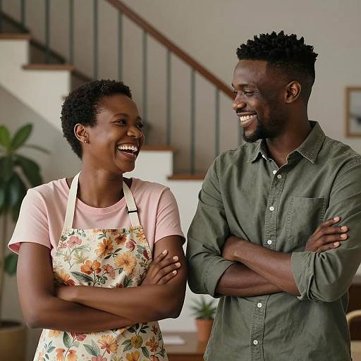 Joyful Encounter Indoors with Smiles