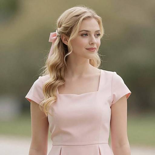 Soft Portrait of Woman in Pink