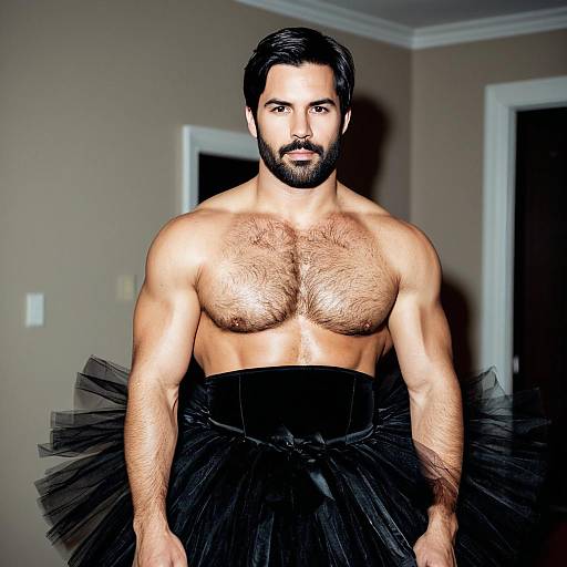 Muscle-Bound Man in Risqué Halloween Costume
