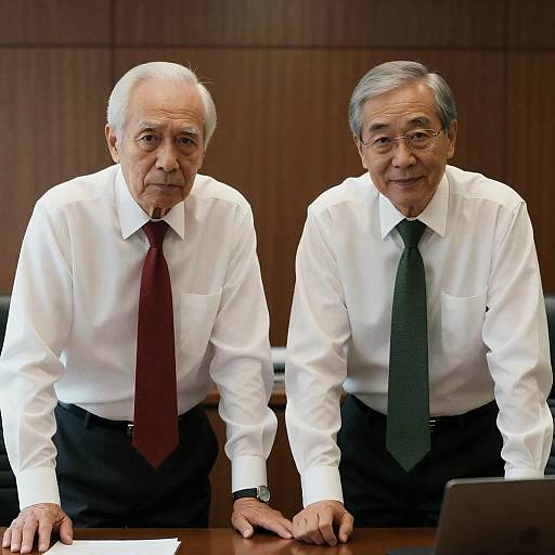 Elderly Men in Office Setting Photograph