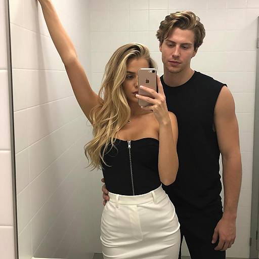 Mirror Selfie of Stylish Couple