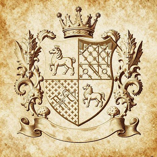 Medieval Heraldic Shield Design Template
