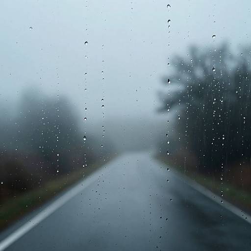 Melancholic Rain on a Forgotten Road